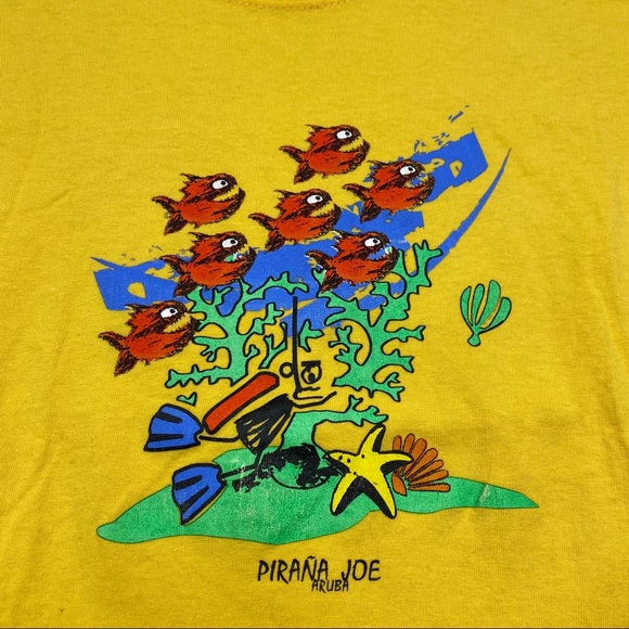 Boy’s/Kid’s Piraña Joe Short Sleeve T-Shirt Size 10 - Picture 2 of 3